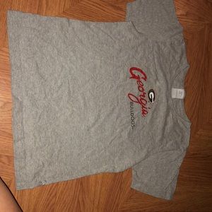 Short sleeved glittered Georgia bulldogs shirt